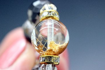 ＜完売＞財を溜め込む！幸せを逃さない！金運 財運 健康 長寿 ガーデンクォーツ ストラップ 天然石 パワーストーンの画像