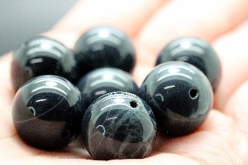 超大玉！スパイダーウェブオブシディアン（アトラクナクア）16mm 粒売り｜強靭な守護と攻撃性を持つ 天然石 パワーストーン 通販 ジュ・オーヴの画像