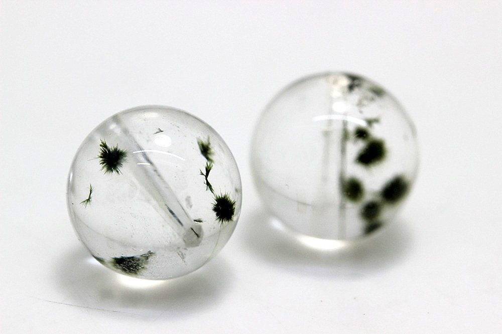 クローライトインクォーツ ウリエル（Uriel）粒売り 約12.5mm｜神の炎で邪気を焼き尽くす・最強浄化と癒しの守護石｜天然石パワーストーン通販 ジュ・オーヴの画像