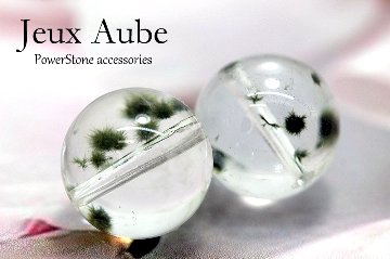 クローライトインクォーツ ウリエル（Uriel）粒売り 約12.5mm｜神の炎で邪気を焼き尽くす・最強浄化と癒しの守護石｜天然石パワーストーン通販 ジュ・オーヴの画像