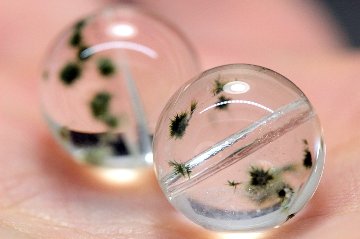 クローライトインクォーツ ウリエル（Uriel）粒売り 約12.5mm｜神の炎で邪気を焼き尽くす・最強浄化と癒しの守護石｜天然石パワーストーン通販 ジュ・オーヴの画像