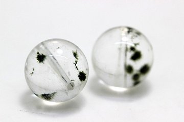 クローライトインクォーツ ウリエル（Uriel）粒売り 約12.5mm｜神の炎で邪気を焼き尽くす・最強浄化と癒しの守護石｜天然石パワーストーン通販 ジュ・オーヴの画像