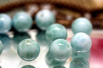 世界三大ヒーリングストーン【ラリマー 約8mm 小粒2石セット】 心を癒す愛と平和の石｜天然石 パワーストーン 通販 ジュ・オーヴの画像