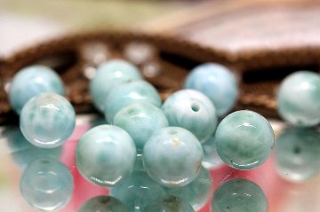 世界三大ヒーリングストーン【ラリマー 約8mm 小粒2石セット】 心を癒す愛と平和の石｜天然石 パワーストーン 通販 ジュ・オーヴの画像