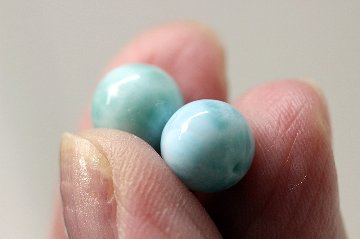 世界三大ヒーリングストーン【ラリマー 約8mm 小粒2石セット】 心を癒す愛と平和の石｜天然石 パワーストーン 通販 ジュ・オーヴの画像