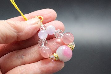 美しさと魅力を高める♡恋愛・結婚運アップ ストラップ｜シャルマン＆フェアリーローズクォーツ＆アメジスト 天然石 パワーストーン 通販 ジュ・オーヴの画像