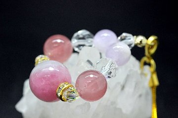 美しさと魅力を高める♡恋愛・結婚運アップ ストラップ｜シャルマン＆フェアリーローズクォーツ＆アメジスト 天然石 パワーストーン 通販 ジュ・オーヴの画像