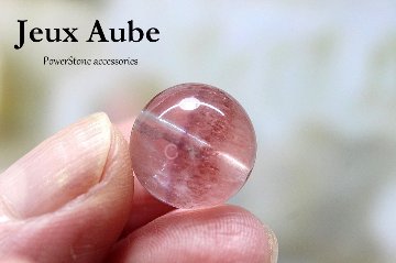 【完売】世界にひとつ【1点限り】愛と魅力の石 ストロベリークォーツ 粒売り 約12mm  愛を独り占め✨ 魅力と華やぎをもたらす魔法のストーン　天然石 パワーストーン 通販 ジュ・オーヴの画像