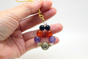 Halloween限定 魔女の護符ストラップ｜魔除け・邪気祓い・金運のお守り