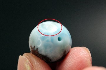 【完売】訳あり お買い得！愛と平和の希少石！チョコレートラリマー 大玉 約14mm 粒売り  天然石 パワーストーン 通販 ジュ・オーヴの画像