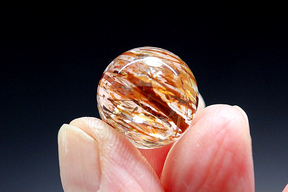 【完売】金運 財運 仕事成功と良縁を引き寄せる フォリエーテッドマイカインクォーツ 約14.4mm｜金運・環境運アップ 天然石パワーストーン通販 ジュ・オーヴの画像