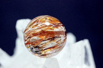 【完売】金運 財運 仕事成功と良縁を引き寄せる フォリエーテッドマイカインクォーツ 約14.4mm｜金運・環境運アップ 天然石パワーストーン通販 ジュ・オーヴの画像