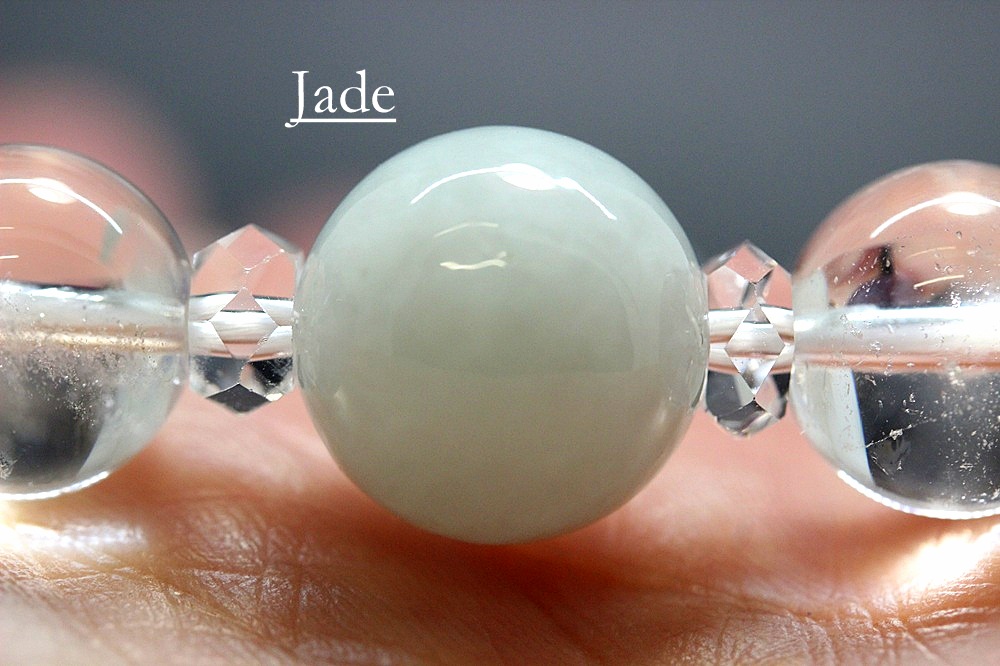 天耀（てんよう）ブレスレット｜K2ムーンクォーツ・翡翠・ラベンダーアメジスト｜魂を癒し愛を守る神聖なヒーリングブレスレット 天然石パワーストーン通販 ジュ・オーヴの画像