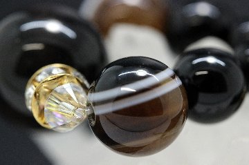 覇剣（はけん）ストラップ ― ソード・オブ・チンターマニ × 天眼石 × モリオン × 水晶 闇を斬り、悪意を祓う ― 最強魔除け・邪気祓いの守護ストーン 天然石パワーストーン通販 ジュ・オーヴの画像