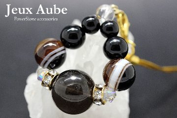 覇剣（はけん）ストラップ ― ソード・オブ・チンターマニ × 天眼石 × モリオン × 水晶 闇を斬り、悪意を祓う ― 最強魔除け・邪気祓いの守護ストーン 天然石パワーストーン通販 ジュ・オーヴの画像