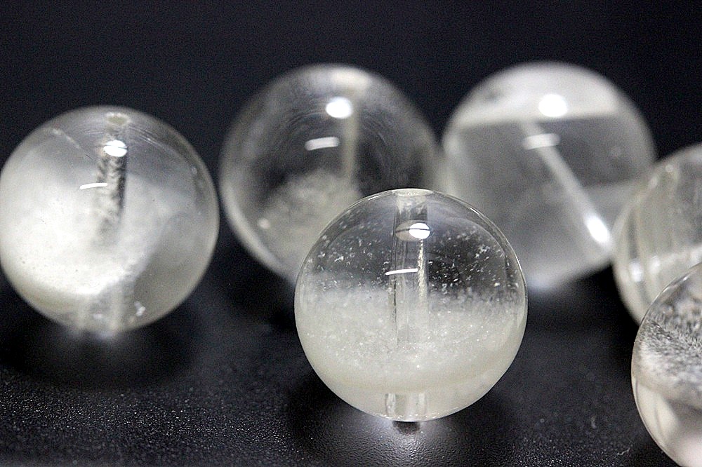 白影転生 ホワイトファントムクォーツ 大玉14mm｜再生・金運上昇の天然石パワーストーン｜ジュ・オーヴ