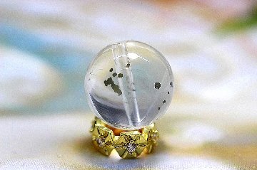 【完売】黄金の運命を呼び覚ます マーカサイトインクォーツ 粒売り 約12mm｜天然石パワーストーン通販 ジュ・オーヴの画像