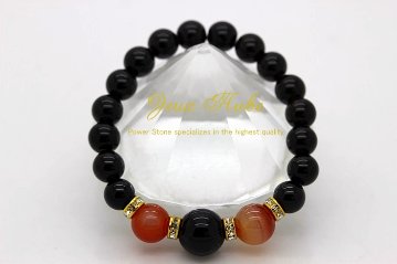 嫌いな人を遠ざける！究極の魔除け＆開運ブレスレット｜モリオン＆サードオニキス 強力邪気祓い・悪縁切り 天然石パワーストーン通販 ジュ・オーヴの画像