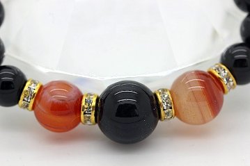 嫌いな人を遠ざける！究極の魔除け＆開運ブレスレット｜モリオン＆サードオニキス 強力邪気祓い・悪縁切り 天然石パワーストーン通販 ジュ・オーヴの画像