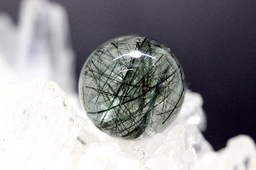 【完売】蒼界結晶（そうかいけっしょう）｜ブルーグリーンルチル 人間関係守護・邪気払い・結界の石 約12.3mm｜天然石パワーストーン通販 ジュ・オーヴの画像