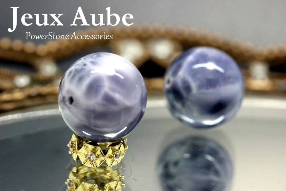 パープルラリマー Violet Oracle（ヴァイオレット・オラクル） 超希少 粒売り 約14.6mm・14.4mm 大玉 高次覚醒・魂浄化・天の導きを受け取る神秘石 天然石パワーストーン通販 ジュの画像