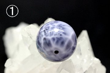 パープルラリマー Violet Oracle（ヴァイオレット・オラクル） 超希少 粒売り 約14.6mm・14.4mm 大玉 高次覚醒・魂浄化・天の導きを受け取る神秘石 天然石パワーストーン通販 ジュの画像