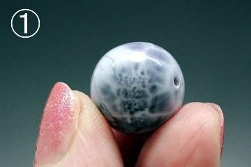 パープルラリマー Violet Oracle（ヴァイオレット・オラクル） 超希少 粒売り 約14.6mm・14.4mm 大玉 高次覚醒・魂浄化・天の導きを受け取る神秘石 天然石パワーストーン通販 ジュの画像