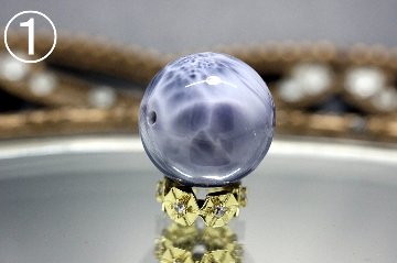 パープルラリマー Violet Oracle（ヴァイオレット・オラクル） 超希少 粒売り 約14.6mm・14.4mm 大玉 高次覚醒・魂浄化・天の導きを受け取る神秘石 天然石パワーストーン通販 ジュの画像