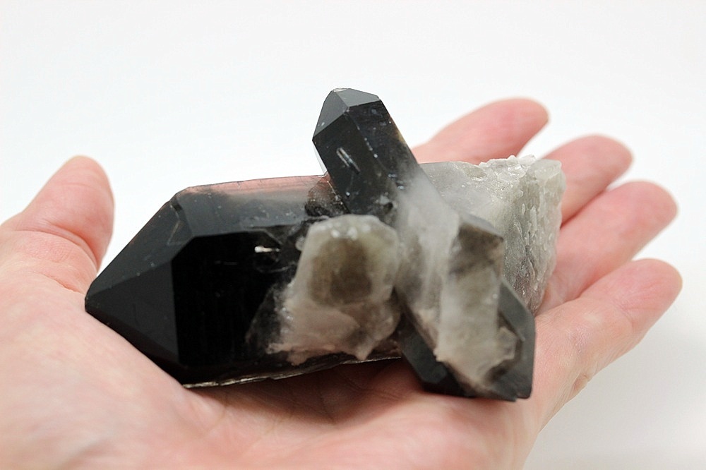 モリオン 黒水晶 クラスター 手のひらサイズ 浄化 守護石 ジュ・オーヴ サジテール