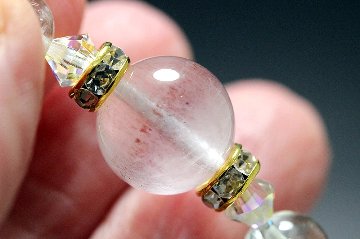 【恋人到来の予感】愛される運命を引き寄せる ストロベリークォーツ×クンツァイト デザインブレスレット｜恋愛成就・良縁・結婚運・魅力アップ｜天然石パワーストーン通販 ジュ・オーヴの画像