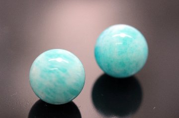 モザンビーク産アマゾナイト 希望・自信・前向きストーン 粒売り 約12mm 天然石パワーストーン通販 ジュ・オーヴの画像