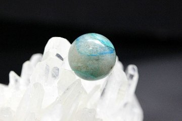 【完売】Fortuna Blue（フォルトゥナブルー）クリソコラシリカ 幸運・良縁・金運引き寄せストーン 粒売り 約12mm｜天然石パワーストーン通販 ジュ・オーヴの画像