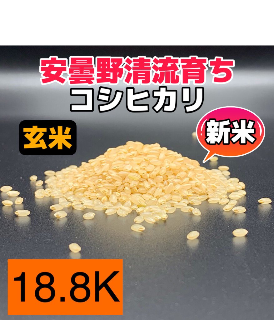 【コシヒカリ玄米18.8kg】安曇野産自家製　送料無料（北海道・九州・沖縄は送料有料）の画像