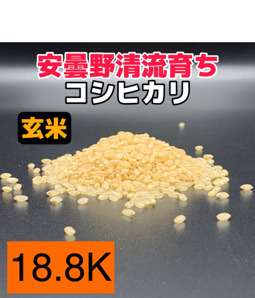 【コシヒカリ玄米18.8kg】安曇野産自家製　送料無料（北海道・九州・沖縄は送料有料）の画像