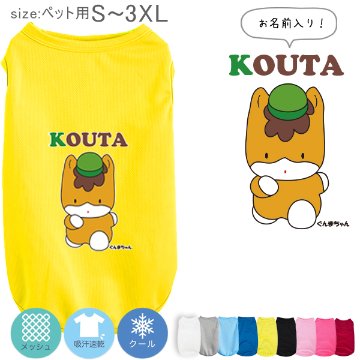 ぐんまちゃん ペット服 ゆるキャラ 群馬県 名入れ 服 犬 タンクトップ ドライ ペット メッシュ [ ぐんまちゃん ] 国産 日本製 オーダーメイド お名前入 ワンちゃん おさんぽ 散歩 の画像