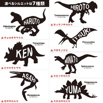 恐竜 ポーチ お名前入り きょうりゅう 名入れ 誕生日 出産 プレゼント ギフト 人気 名入れ ティラノ ラプトル モササウルス［ ポーチ 恐竜シルエット] ステゴサウルス プテラノドン 出産祝い 母の画像