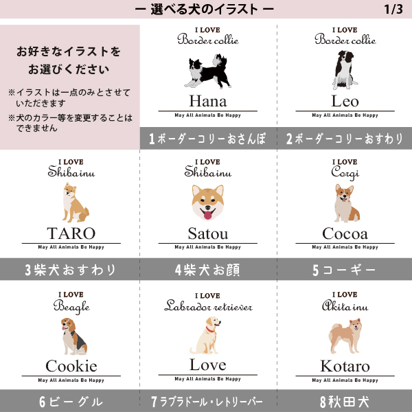 [宅配便送料無料] 名入れ トートバッグ 旅行 大きい ビックトートトラベル 犬　 チワワ トイプー シュナウザー ダックス 柴犬 キャンバス ［ ジップトート アイラブ犬筆記体 ] 綿100％ の画像