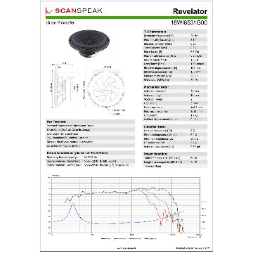 Scan-Speak Revelator 18W/8531G00（ペア）｜横浜ベイサイドネット