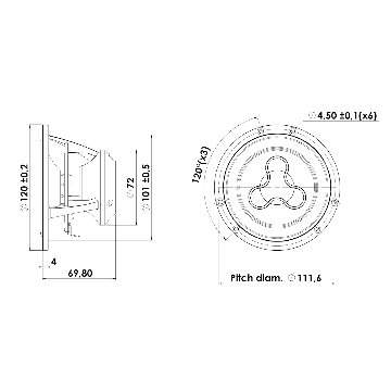 Scan-Speak Illuminator 12MU/8731T00（ペア）の画像