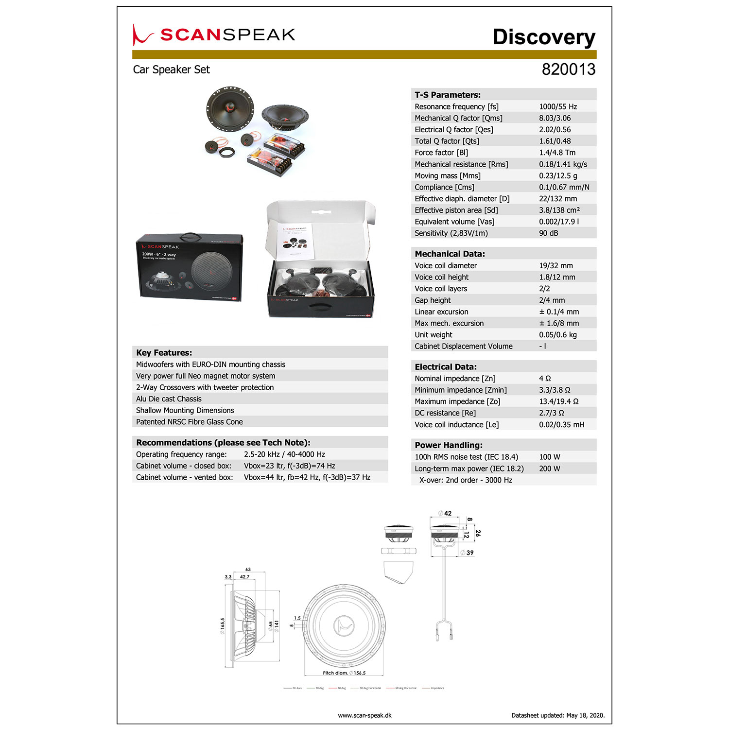 Scan-Speak Automotive 820013（セット）の画像