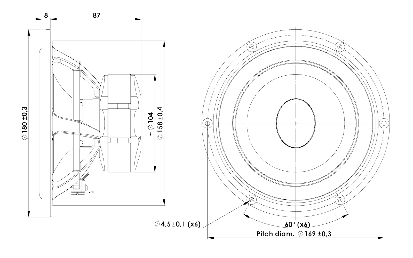 Scan-Speak Ellipticor 18WE/8542T00（ペア）の画像