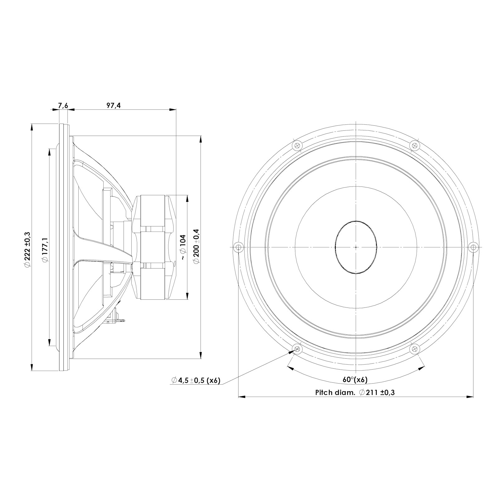 Scan-Speak Ellipticor 21WE/8542T00（ペア）の画像