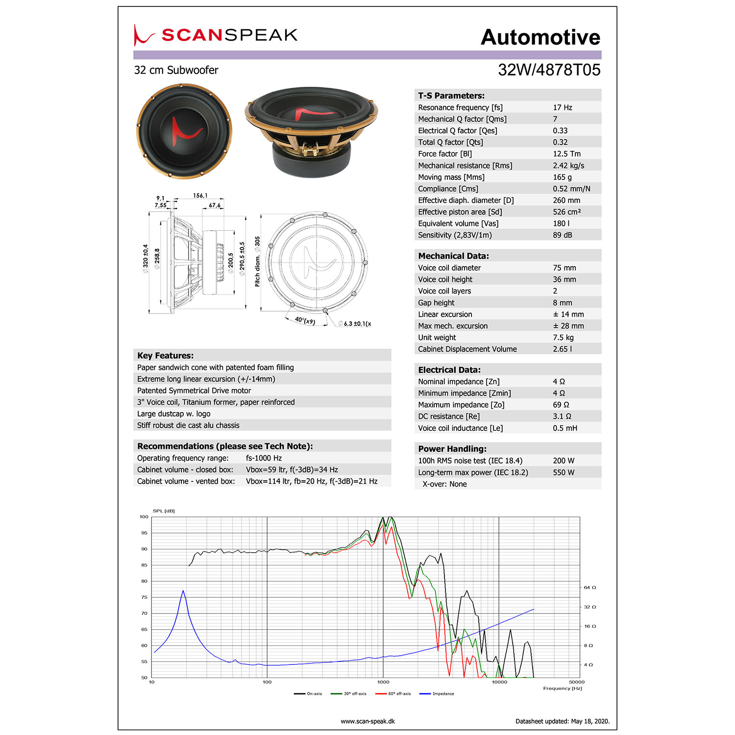 Scan-Speak Gold 32W/4878T05の画像
