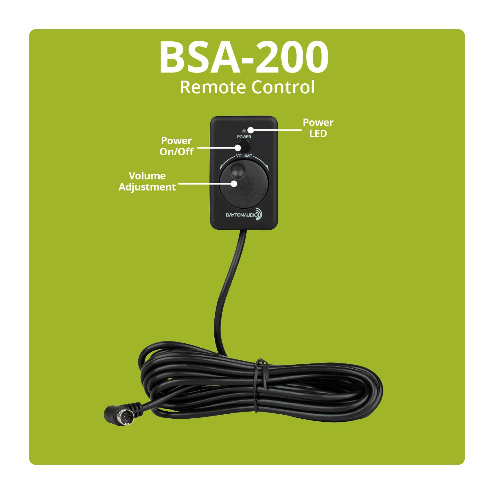 Dayton Audio BSA-200 200W バスシェーカー ブリッジ・ステレオアンプ (リモコン付)の画像