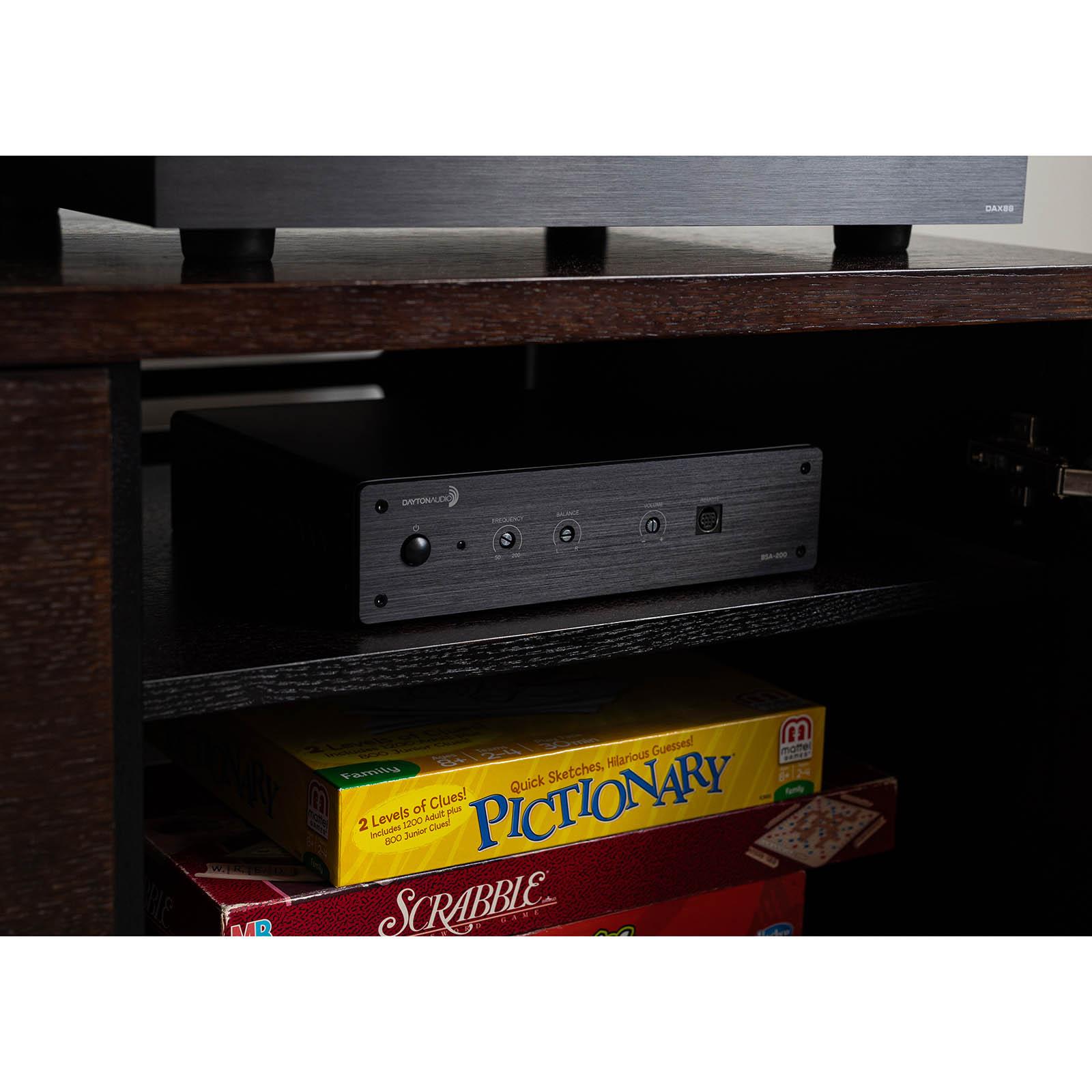 Dayton Audio BSA-200 200W バスシェーカー ブリッジ・ステレオアンプ (リモコン付)の画像