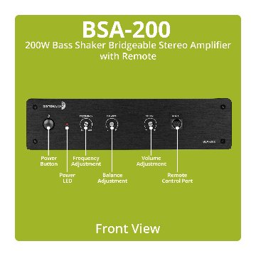 Dayton Audio BSA-200 200W バスシェーカー ブリッジ・ステレオアンプ (リモコン付)の画像