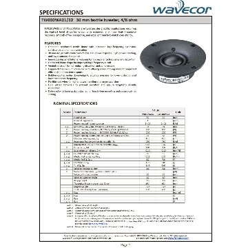 Wavecor TW030WA21画像
