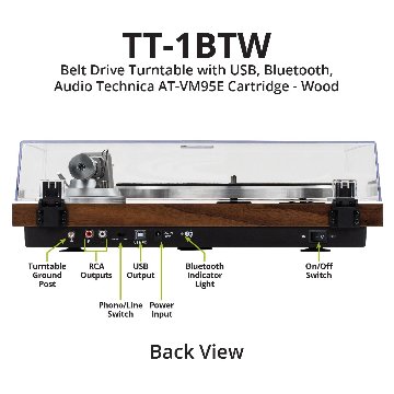 Dayton Audio TT-1BTW ベルトドライブ ターンテーブル （Wood）画像