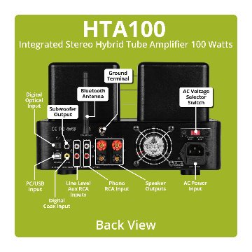Dayton Audio HTA100 『ハイブリッド・ステレオアンプ 100W』画像