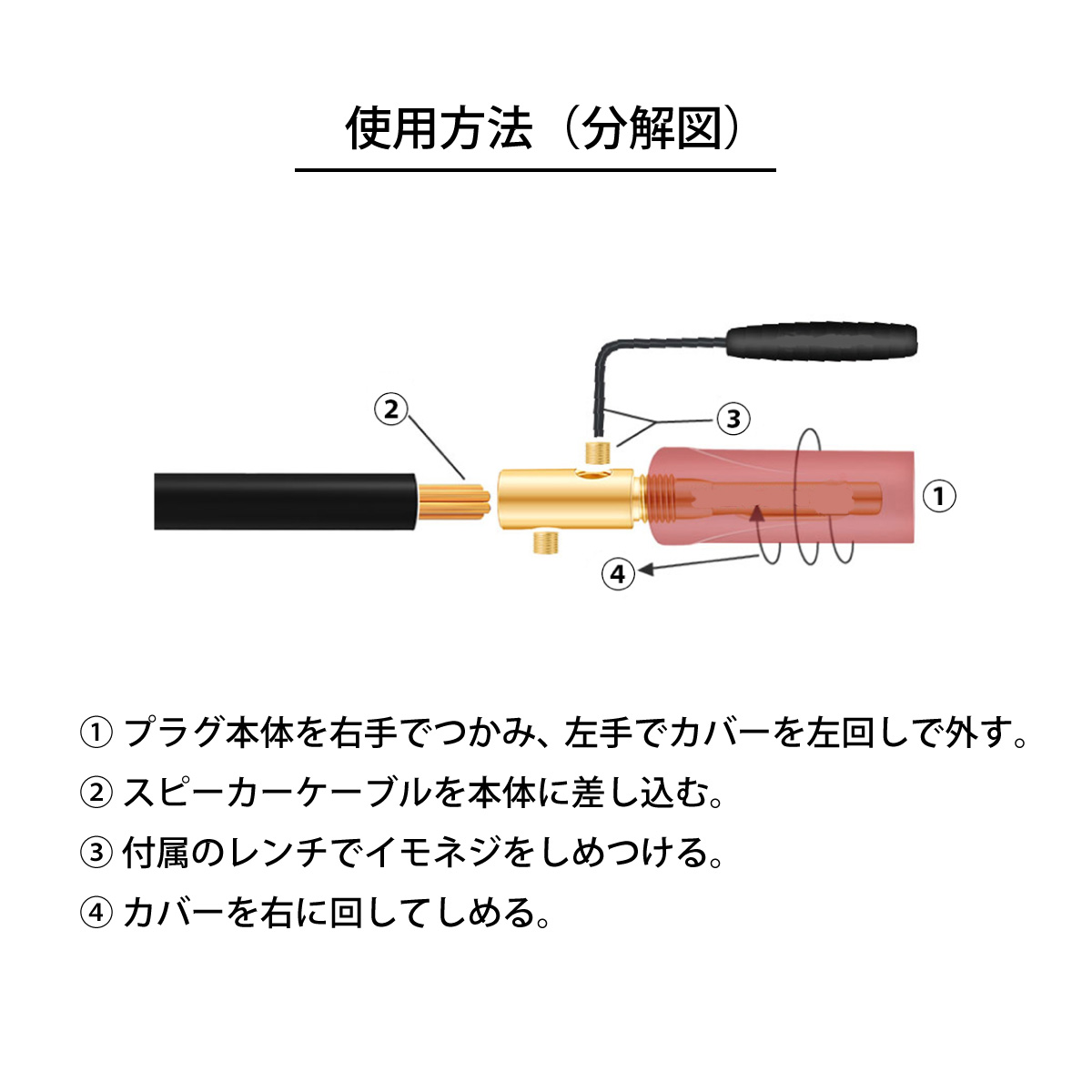 BSN バナナプラグ クレープ・タイプ [4本セット]の画像